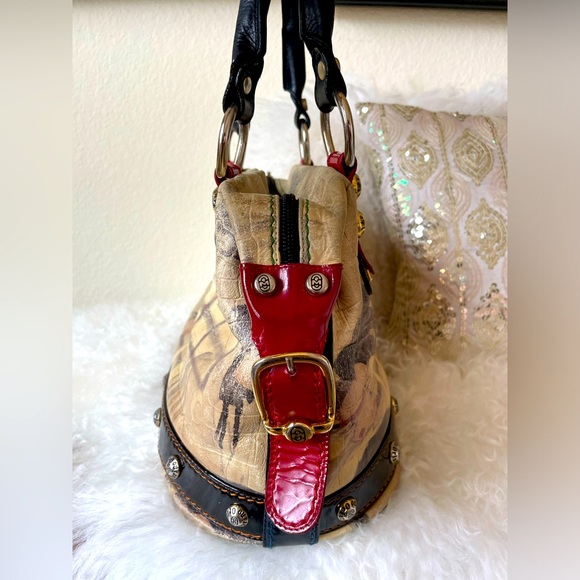 Marino Orlandi Bambina Croc Embossed Leather Purse - Picture 3 of 4